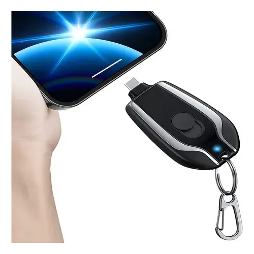 Mini Power Bank Moreka 1600mAh Negro USB-C Cargador Rápido Tipo C | Cuotas sin interés