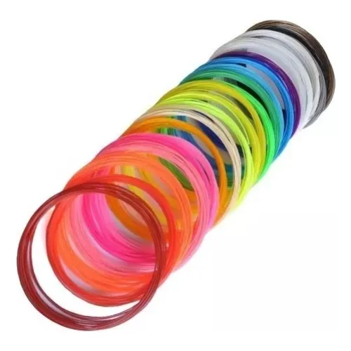 Filamento Pla Repuesto Lapiz 3d X 50 Metros 10 Colores Mix
