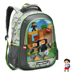 Mochila Escolar Iantil Barata Menina Menino Linda Cor Game Craft Mochila Escolar Iantil Barata Menina Menino Linda Cor Game Craft