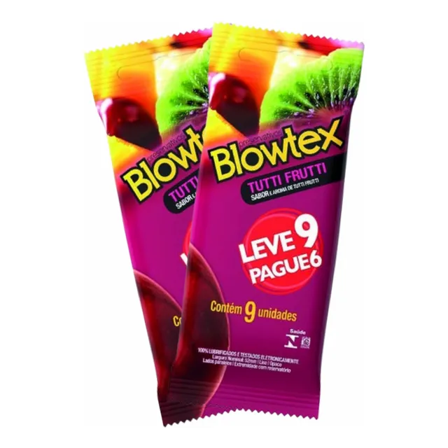 18 Preservativo Camisinha Blowtex Tutti Frutti 2 Embal C/ 9