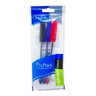 3 Bolígrafos Pluma Pin Point Mediano Punta Aguja 1.0mm Azor 3 Bolígrafos Pluma Pin Point Mediano Punta Aguja 1.0mm Azor