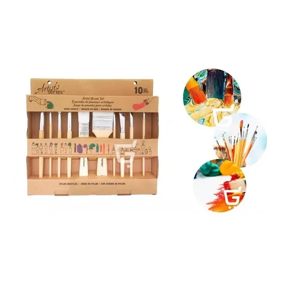 Pinceles Brochas Lienzo Juego Pintura ¡ Super Practico!