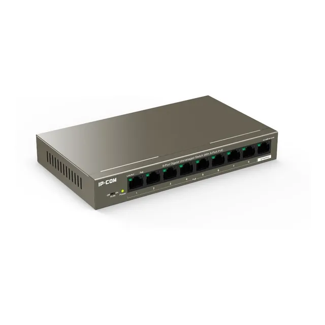Switch 9 Puertos Gigabit Poe Ipcom Ip-g1109p-8-102w Cctv 