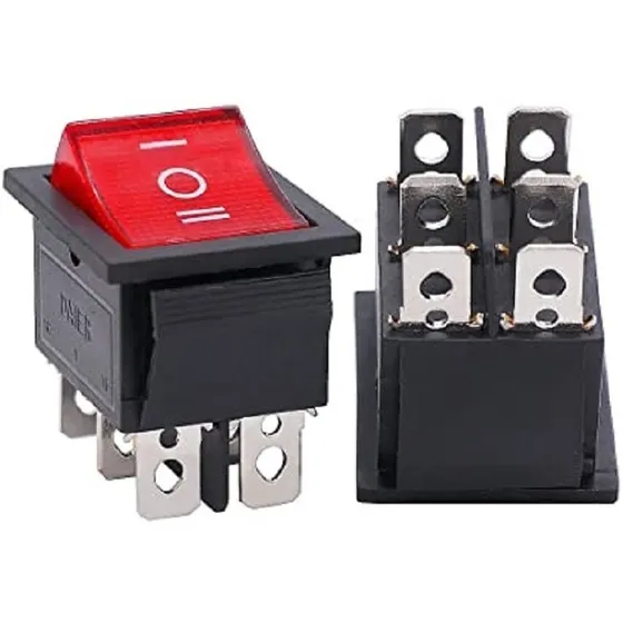 5 X Interruptor Rocker 31mm X 25mm 6pin 3 Posicion 16a 250v