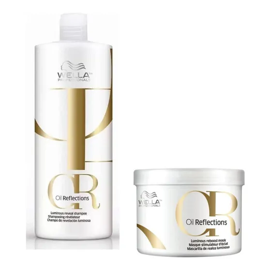 Shampoo Litro E Máscara 500g Wella Oil Reflections Luminous