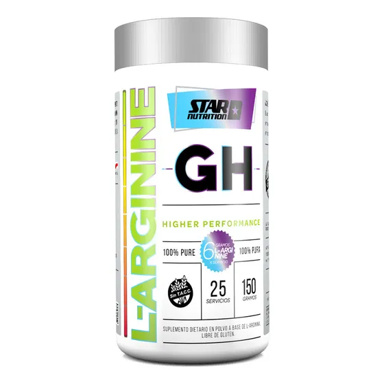Arginina Gh Star Nutrition 150g en Polvo Sin sabor