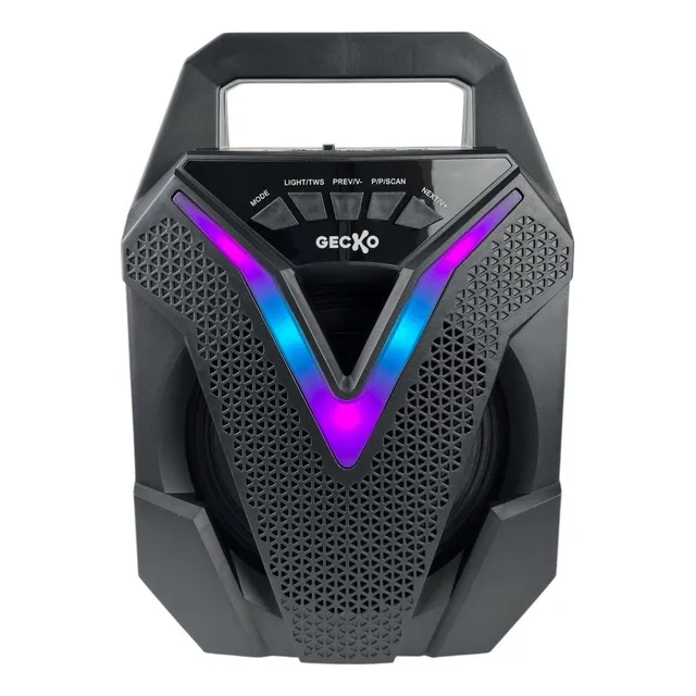 Bocina Gecko 6.5 Portátil Con Bluetooth Tws Luz Led 2000w
