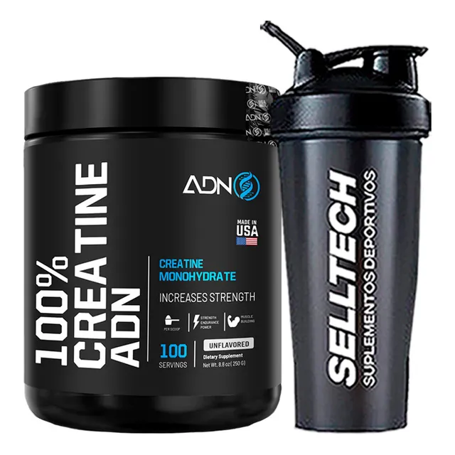Creatina Monohidratada Adn 250gr + Shaker