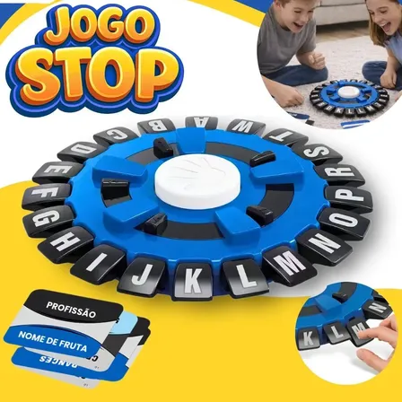 Jogo De Palavras Stop Adedonha Caça Palavras Carta Tabuleiro Educativo Infantil Interativo Familia Adultos E Crianças Babuu Brinquedos Educativos
