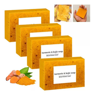 Paquete De 4 Jabones Con Limón Y Cúrcuma, Limpieza Profunda Paquete De 4 Jabones Con Limón Y Cúrcuma, Limpieza Profunda