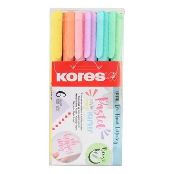 Marcadores Punta Brocha Pastel Kores