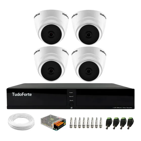 Kit 4 Intelbras Vhl 1220 D E Dvr 04 Canais Tudo Forte