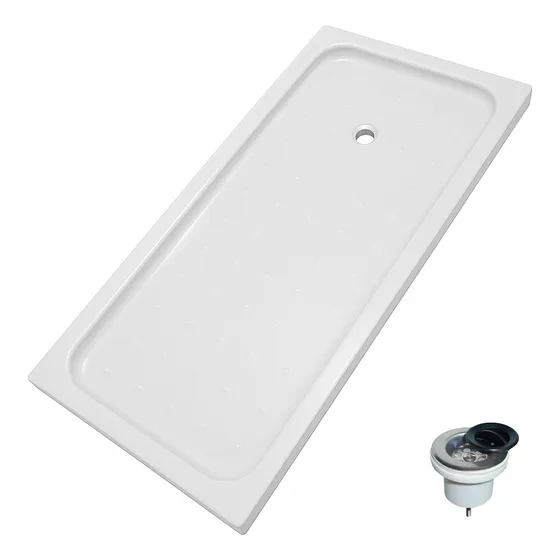 Plato De Ducha Bagnara 150x70cm Apoyo Desagüe - Full Hogar