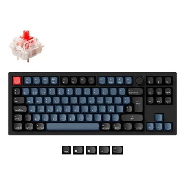 Teclado Mecánico Keychron Q3 Knob Esp Rgb Sw/ Red Color del teclado Negro Idioma Español España