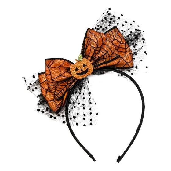 Belsita Hojas De Halloween Pumpkin Bow Diseño Bandas Ntpdi