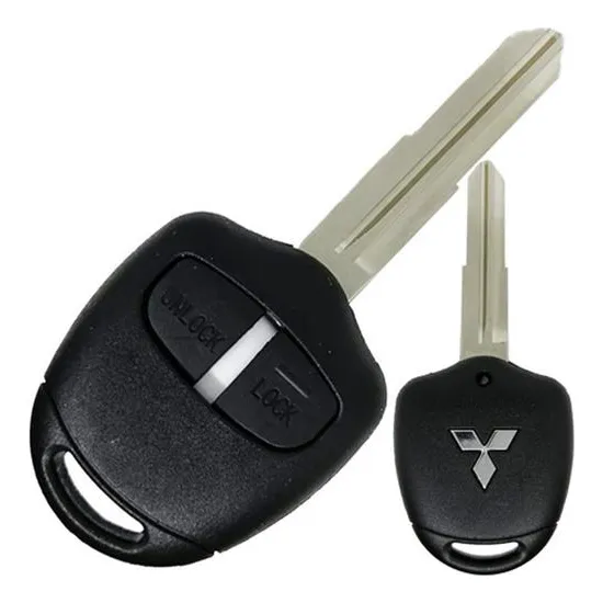 ` Llavero De 2 Botones For Mitsubishi Montero Lancer Eclipse