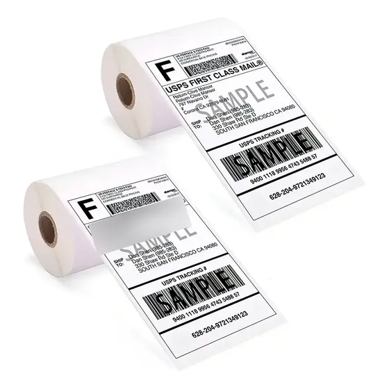 02 Rollos 350 Etiquetas Adhesivas Térmico Directo 100x150mm Color Blanco | Cuotas sin interés