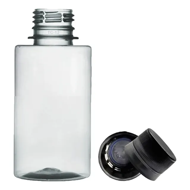 Frasco Plástico 100ml + Tampa Lacre Kit C/ 100 Unid Atacado