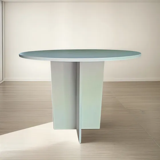 Mesa Living Comedor Nordica Blanca Redonda 140 Cm