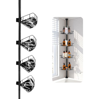 Corner Shower Caddy Tension Pole, Rustproof Bathroom Organiz Corner Shower Caddy Tension Pole, Rustproof Bathroom Organiz