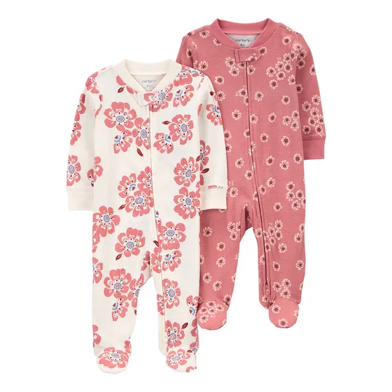 Carter´s Pack 2 Osito Pijama Cierre Floral 1r067410