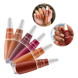 Kit 6 Esmaltes Impala Terracota Barato Novas Cores Atacado Kit 6 Esmaltes Impala Terracota Barato Novas Cores Atacado