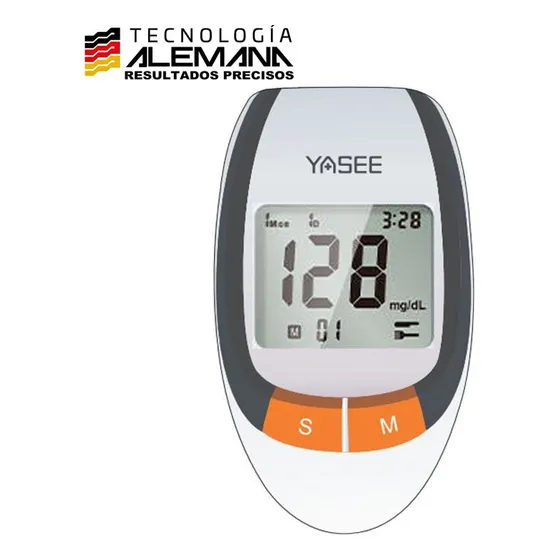 Pack Glucometr Con 50 Cinta Y 50 Lanceta -marca Yasee Aleman