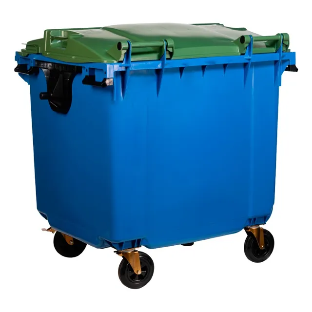 Contenedor Plástico Ese Hdpe Split Lid 1100l 510kg Carga Máx