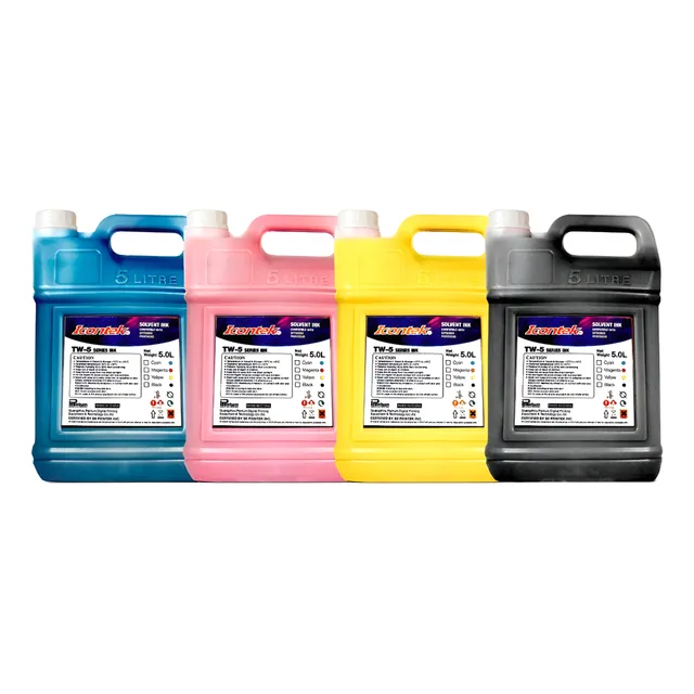 Kit Tinta Solvente Cmyk 5lc/u (12pl)/ Icontek-tw5