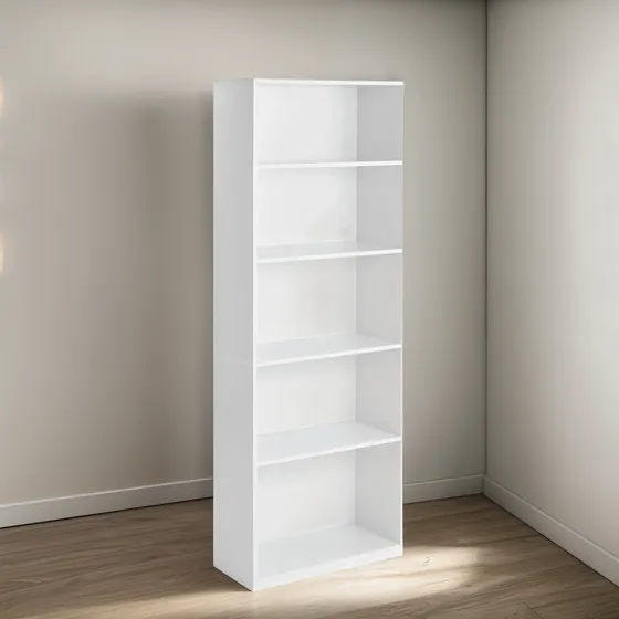Librero Mainstays Con 5 Estantes Blanco Blanco
