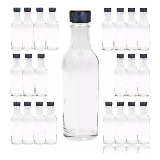 50 Pzas Botella Mini Tequilera Vidrio Cristal Premium 50 Ml