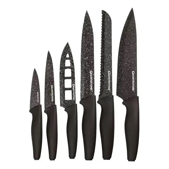 Set De Cuchillos 6 Piezas Acero Inoxidable Granitestone