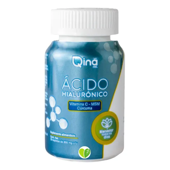 RmFlex Qina Acido Hialuronico Con Vitamina C 850 Mg 30 Tabletas Sabor Sin Sabor