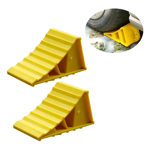 Calza Cuña Tope Llanta Freno Vehiculo Coche Carro 2psz