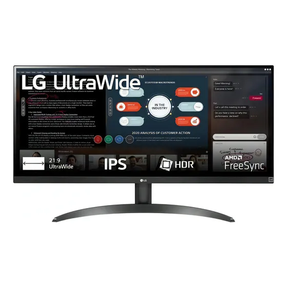 Monitor gamer LG UltraWide LCD negro