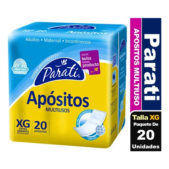 Apósitos Parati Multiuso Talla Xg 20 Unidades