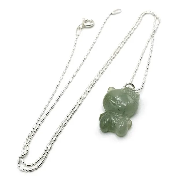Jade Original Kitty Collar Cadena Plata