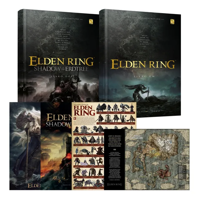 Kit Supremo Elden Ring: 2 Livros + 4 Pôsteres