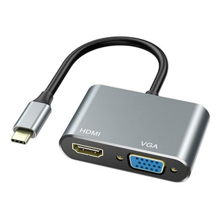 Convertidor Adaptador Cable Tipo C A Vga Y Hdmi Usb 3.1 4k Convertidor Adaptador Cable Tipo C A Vga Y Hdmi Usb 3.1 4k