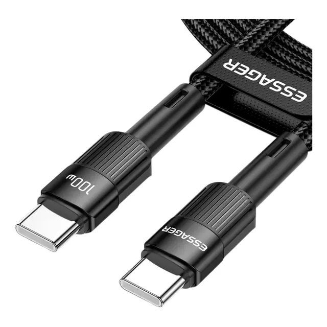 Essager Cable Usb-c 100w Carga Rápida 2m Para Macbook Iphone Negro