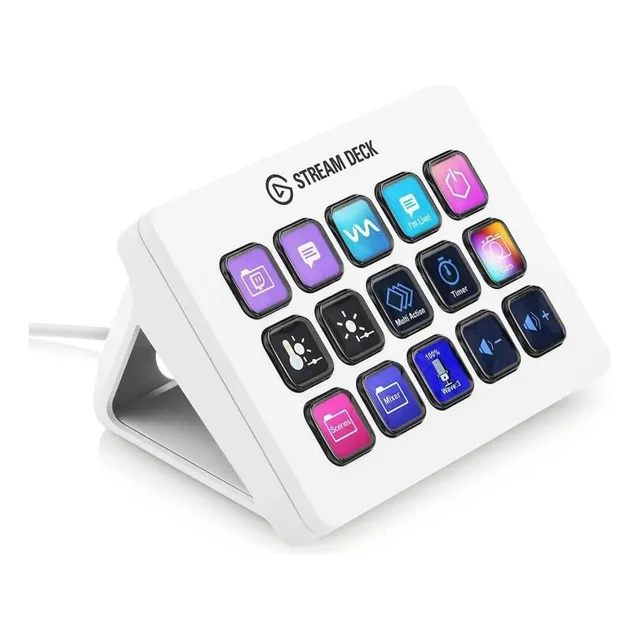 Stream Deck Mk.2 White - Controlador De Estudio, 15 Teclas M
