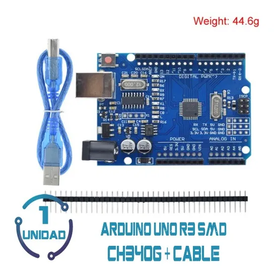 1 Arduino Uno R3 Atmega328p Con Cable De Datos