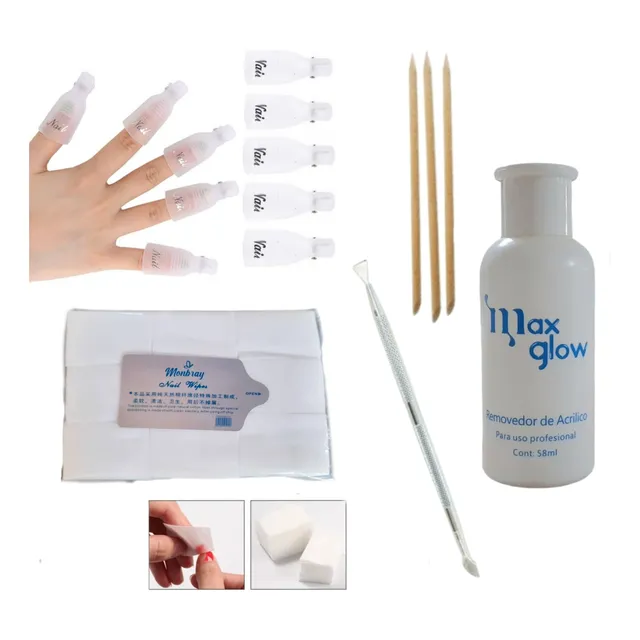Set Pinzas Para Retirar Sistema Removedor Repujador Uñas 