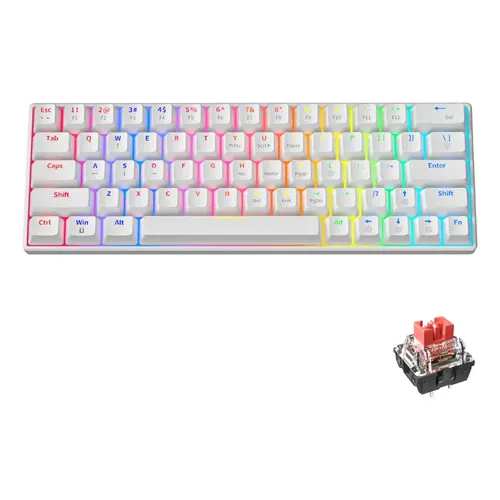 Teclado Mecanico Outemu Red 60% Rosa Oex Usb Ziggy Tc607rs