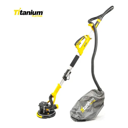 Lixadeira De Parede Telescópica 110-180cm 880w 5 Velocidades Disco 225mm Com Maleta - Titanium Platina 127v 60hz