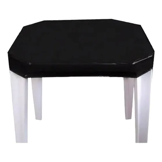Kit 26 Capas De Mesa De Plástico Restaurantes Bar Lanchonete Cor Preto Desenho Do Tecido Liso