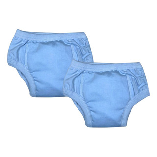 Cueca Algodão Absorvente Para Desfralde Kit 2unds Lisa Azul Cueca Algodão Absorvente Para Desfralde Kit 2unds Lisa Azul