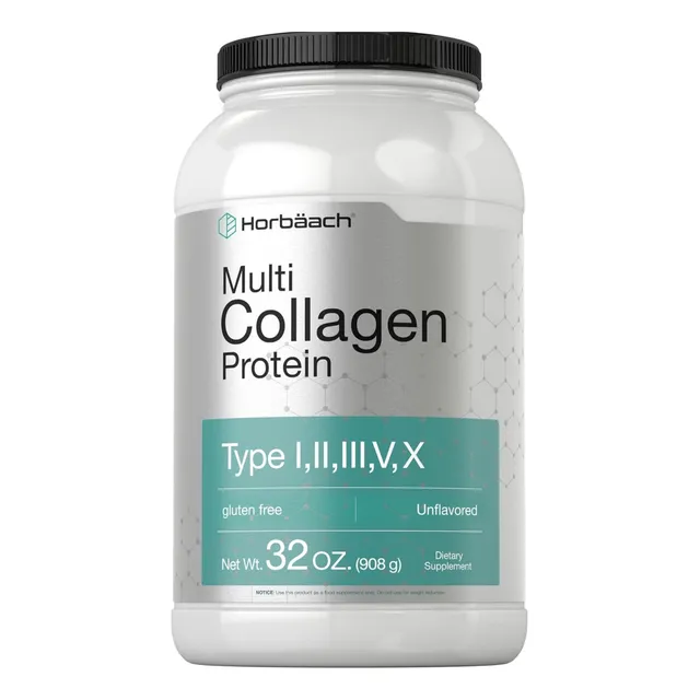 Colágeno Múltiple De 32 Onzas | Tipo I, Ii, Iii, V, X