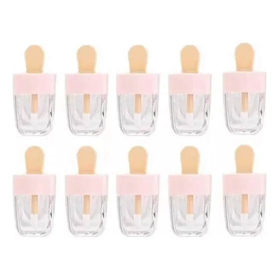 5 Ml 10 Botella Tubo Brillo Labial Vacío Recargable Con Tapa