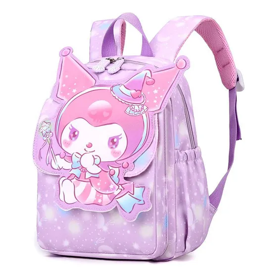 Bolso Mochila Escolar Morral Sanrio Kuromi Para Chicas